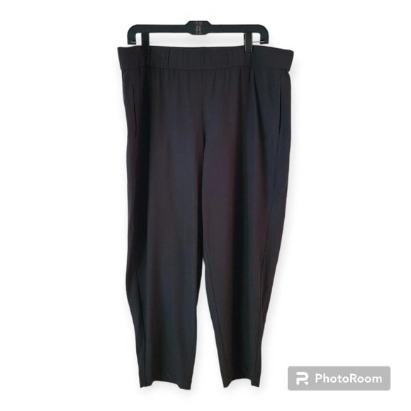 Eileen Fisher Gray Pullon Cropped Pants Size Large - Picture 1 of 5